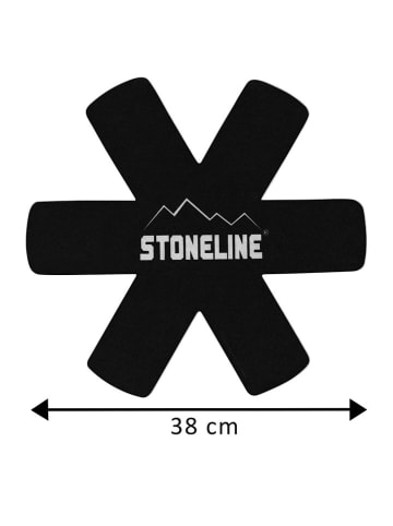 Stoneline 2er-Set: Pfannenschützer in Schwarz - Ø 38 cm