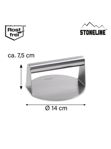 Stoneline Roestvrijstalen burgerpers - Ø 14 cm