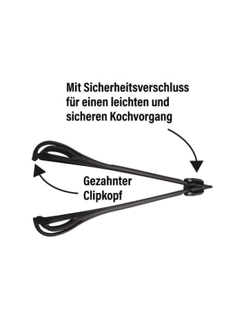 Stoneline Szczypce (3 szt.) w kolorze czarnym do odsączania