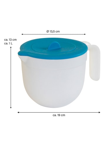 Stoneline 3tlg. Tofu- & Firschkäse-Zuberiter-Set in Blau - 1,1 l