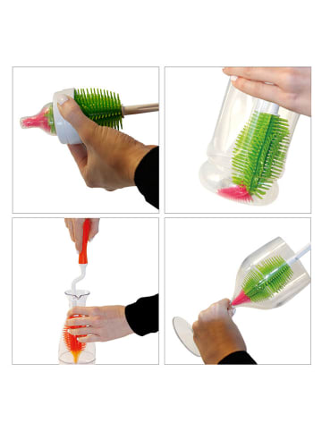 Stoneline Flessenborstel oranje - (L)35 cm