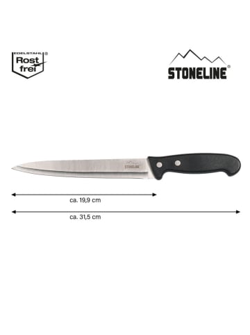 Stoneline Vleesmes zwart - (H)31,5 cm