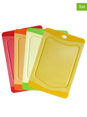 Stoneline 4-delige set: snijplanken meerkleurig - (L)20 x (B)14 cm