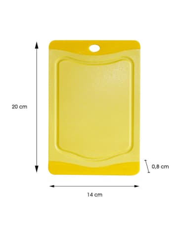 Stoneline 4-delige set: snijplanken meerkleurig - (L)20 x (B)14 cm