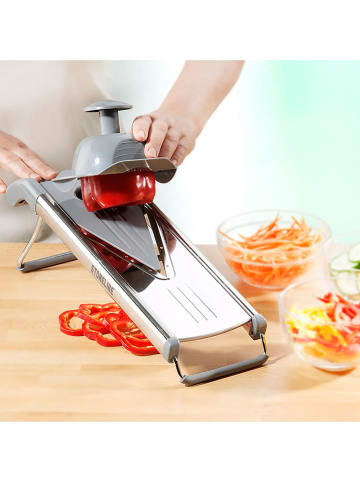 Stoneline Krajalnica w kolorze srebrnym do owoców i warzyw - 42 x 13 cm