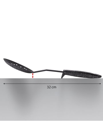 Stoneline Łyżka cedzakowa w kolorze czarnym - dł. 34 cm