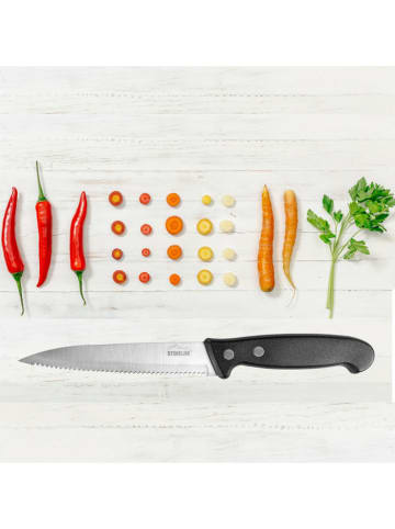 Stoneline Universeel mes zwart - (H)23 cm