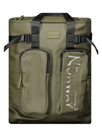 Geographical Norway Rucksack "Sagacious" in Khaki - (B)32 x (H)52 x (T)15 cm
