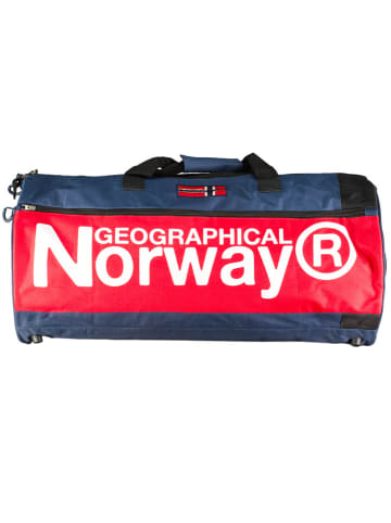 Geographical Norway Reisetasche "Strawberry" in Dunkelblau/ Rot - (B)65 x (H)30 x (T)30 cm