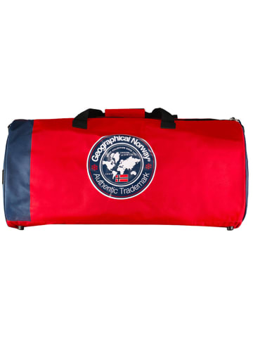 Geographical Norway Reisetasche "Strawberry" in Rot/ Dunkelblau/ Weiß - (B)65 x (H)30 x (T)30 cm