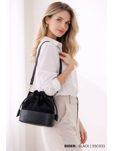 ORE10 Skórzana torebka w kolorze czarnym - 23 x 20 x 9 cm