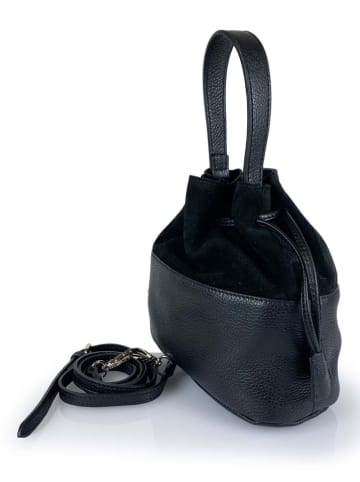 ORE10 Leren handtas zwart - (B)23 x (H)20 x (D)9 cm