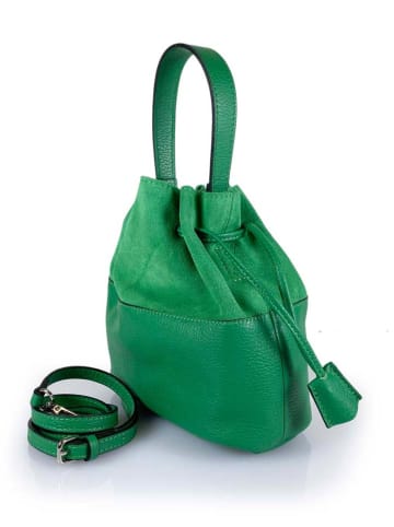 ORE10 Leder-Henkeltasche in Grün - (B)23 x (H)20 x (T)9 cm