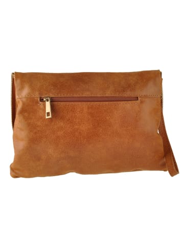 ORE10 Leren clutch "Oscar" lichtbruin - (B)27 x (H)18 x (D)3 cm