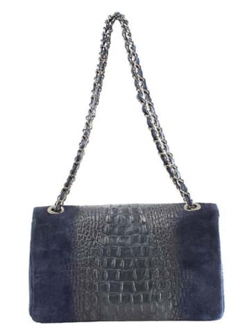 ORE10 Leder-Umhängetasche in Dunkelblau - (B)28 x (H)16 x (T)8 cm