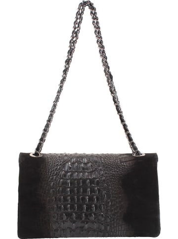 ORE10 Leder-Umhängetasche in Schwarz - (B)28 x (H)16 x (T)8 cm