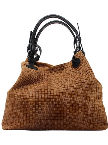 ORE10 Leder-Henkeltasche in Hellbraun - (B)34 x (H)29 x (T)18 cm