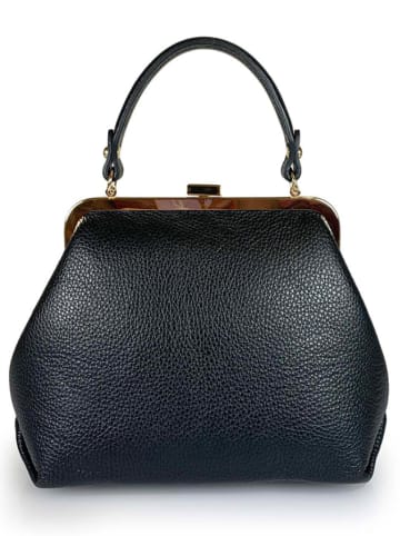 ORE10 Leren handtas "Ro" zwart - (B)25 x (H)22 x (D)10 cm