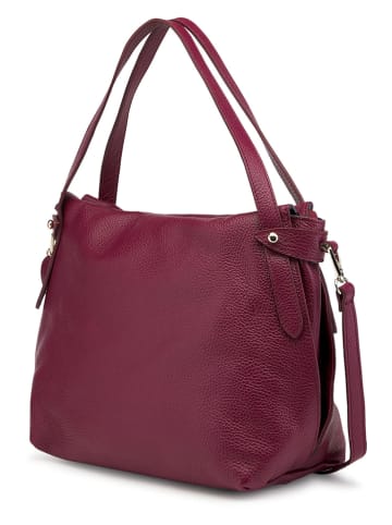 ORE10 Leder-Henkeltasche "Abert" in Bordeaux - (B)38 x (H)28 x (T)16 cm