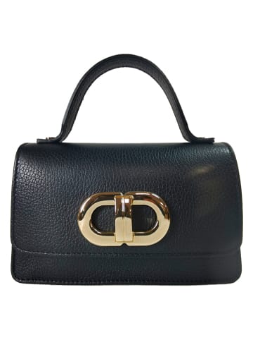 ORE10 Leder-Henkeltasche "Saver" in Schwarz - (B)20 x (H)20 x (T)7 cm