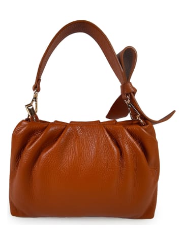 ORE10 Leder-Umhängetasche "Movar" in Hellbraun - (B)26 x (H)18 x (T)5 cm