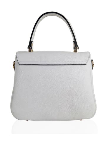 ORE10 Skórzana torebka "Liman" w kolorze białym - 22 x 22 x 12 cm