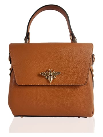 ORE10 Skórzana torebka "Liman" w kolorze jasnobrązowym - 22 x 22 x 12 cm