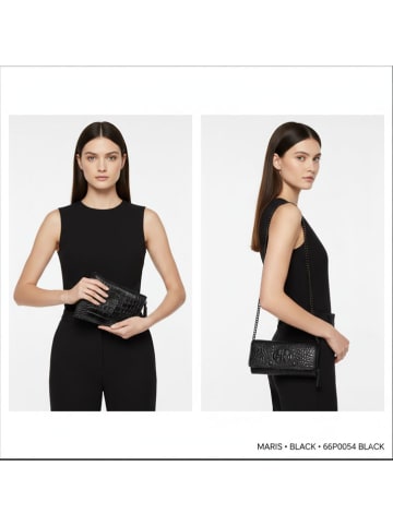 ORE10 Skórzana torebka "Maris" w kolorze czarnym - 25 x 14 x 4 cm