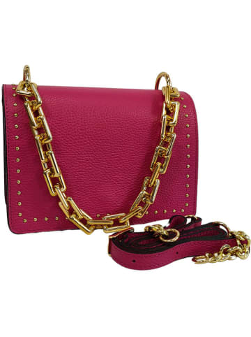 ORE10 Leren schoudertas fuchsia - (B)22 x (H)17 x (D)10 cm