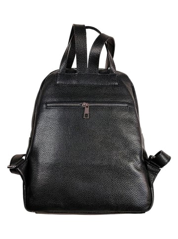 Florence Bags Leder-Rucksack "Lacona" in Schwarz - (B)34 x (H)28 x (T)16 cm