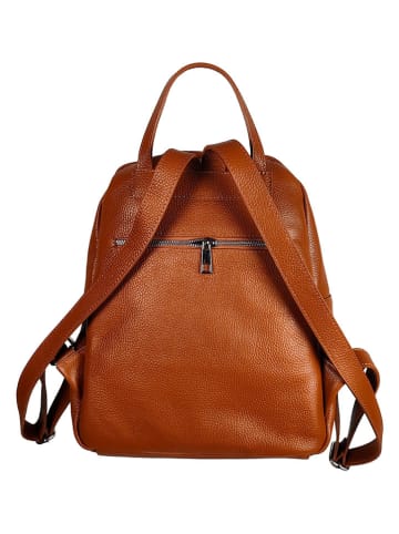 Florence Bags Leren rugzak "Lacona" lichtbruin - (B)34 x (H)28 x (D)16 cm