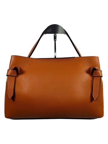 Florence Bags Leder-Henkeltasche "Capoliveri" in Hellbraun - (B)33 x (H)20 x (T)13 cm
