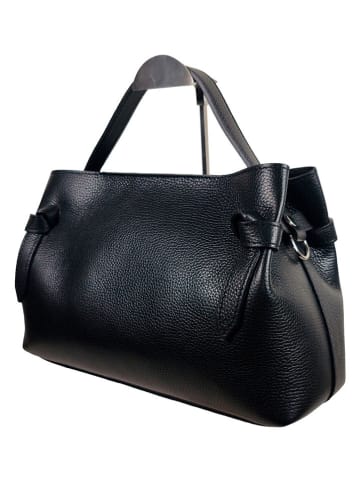 Florence Bags Skórzana torebka "Capoliveri" w kolorze czarnym - 33 x 20 x 13 cm