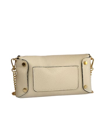Florence Bags Leder-Umhängetasche in Beige - (B)22 x (H)13 x (T)3 cm
