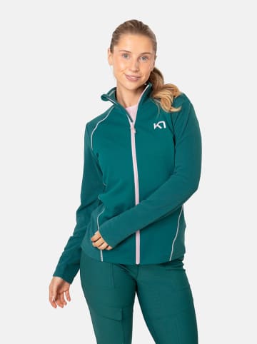KARI TRAA Fleece vest "Kari" donkergroen