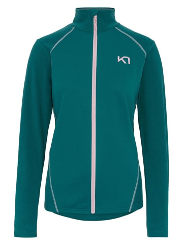 KARI TRAA Bluza polarowa "Kari" w kolorze ciemnozielonym