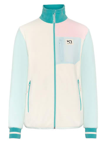 KARI TRAA Fleecejacke "Rothe" in Türkis/ Creme
