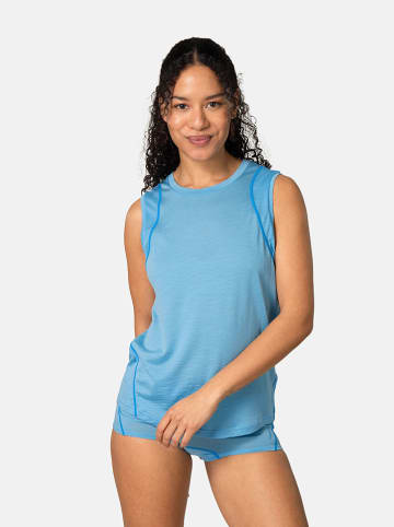 KARI TRAA Top sportowy "Embla" w kolorze błękitnym