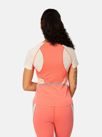 KARI TRAA Koszulka sportowa "Alma" w kolorze pomarańczowo-kremowym