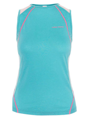 KARI TRAA Top sportowy "Alma" w kolorze turkusowo-jasnoróżowym