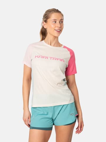 KARI TRAA Trainingsshirt "Ella" in Creme/ Pink