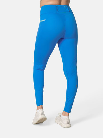 KARI TRAA Legginsy sportowe "Nia" w kolorze niebieskim