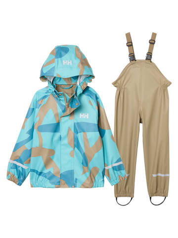 Helly Hansen 2-delige regenoutfit "Bergen 2.0" lichtblauw/beige