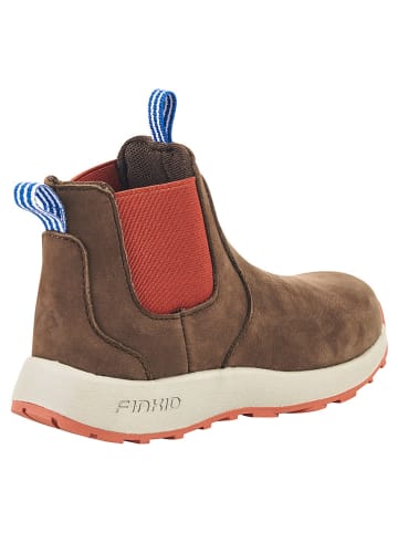 finkid Leder-Chelsea-Boots "Saapas" in Braun/ Orange