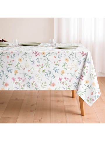 Mint Rugs Tischdecke "Floral And Tropical Ilma" in Weiß/ Grün/ Rosa