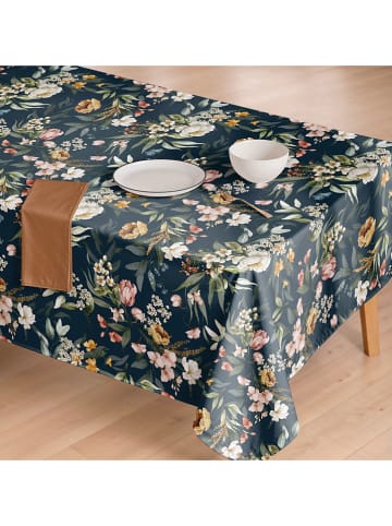 Mint Rugs Obrus "Floral And Tropical Kendra" w kolorze granatowo-zielono-jasnoróżowym