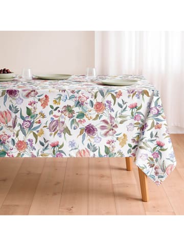 Mint Rugs Obrus "Floral And Tropical Lissi" w kolorze biało-fioletowo-zielonym