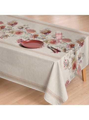 Mint Rugs Obrus "Natural Samir" w kolorze kremowo-zielono-jasnoróżowym