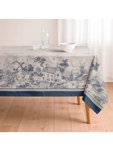 Mint Rugs Obrus "Natural Yute" w kolorze kremowo-niebieskim