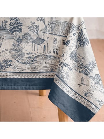 Mint Rugs Tischdecke "Natural Yute" in Creme/ Blau